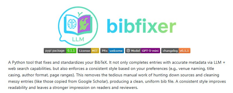科研论文管理总是要花大量时间整理BibTeX条目：作者缺失、标题大小写混乱、会议名称不统一，复制粘贴的条目常常一团乱麻