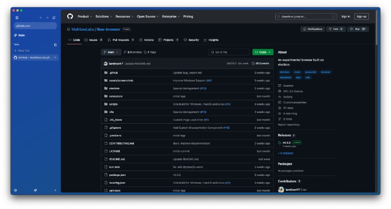 Flow Browser：专为隐私保护和高速浏览设计的开源网页浏览器，适合注重安全与效率的用户