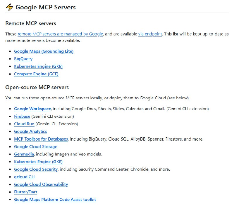 Google MCP（Model Context Protocol）提供了一套完整的协议和服务器资源，帮助开发者快速搭建和管理基于模型上下文的服务
