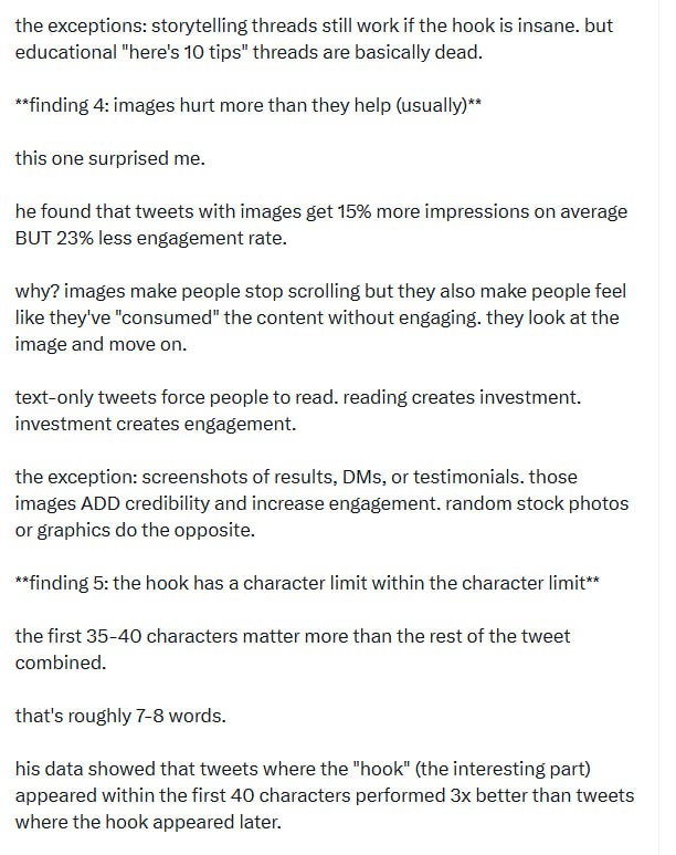 有人花14个月跟踪5万条推文，逆向研究了Twitter算法，揭示了10个关键真相，颠覆了大多数“专家”的说法：帖子1. 决定推文命运的是前47分钟