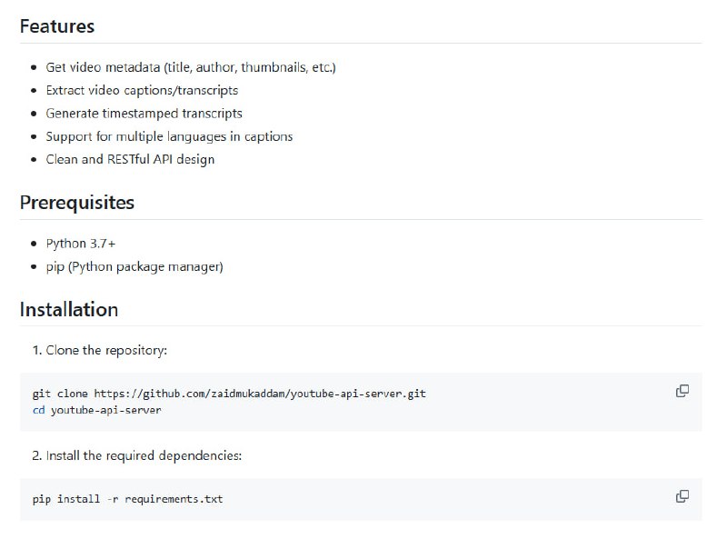 一个基于FastAPI的YouTube视频信息提取工具，轻松获取视频元数据、字幕和时间戳化字幕