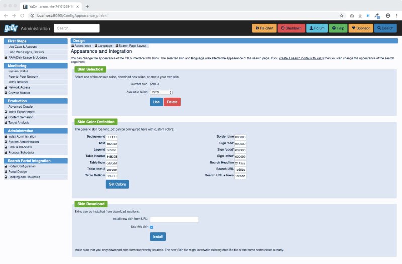 YaCy搜索引擎软件提供来自独立对等网络而不是中央服务器的结果