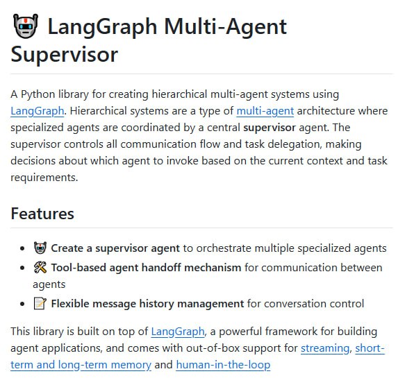 LangGraph Supervisor：用Python打造的多Agent系统“指挥官”，轻松构建分层多Agent架构