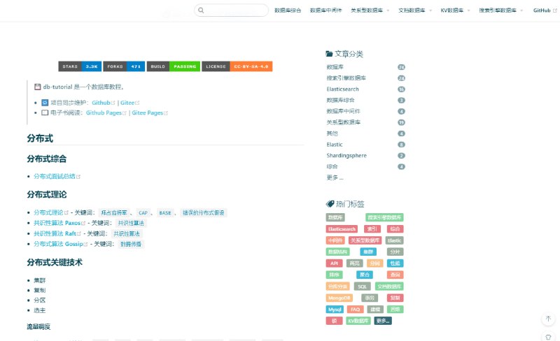 db-tutorial 一系列数据库教程项目同步：Github | Gitee | #数据库 #教程电子书阅读：Github Pages | Gitee Pagesdb-tutorial 一系列数据库教程项目同步：Github | Gitee | #数据库 #教程电子书阅读：Github Pages | Gitee Pages