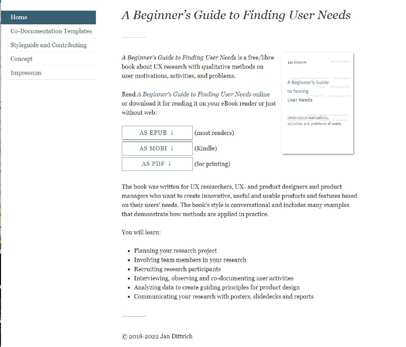 寻找用户需求的初学者指南 | 地址