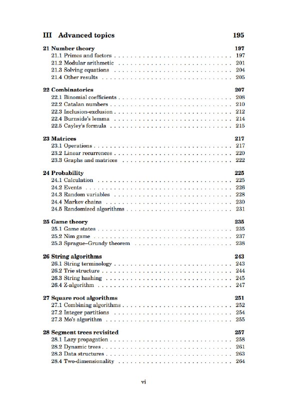 一本帮助程序员提高解决编程竞赛问题的能力的电子书：Competitive Programmer’s Handbook | #电子书作者Antti Laaksonen详细介绍了编程竞赛的基础知识、算法设计、数据结构、图论等核心内容