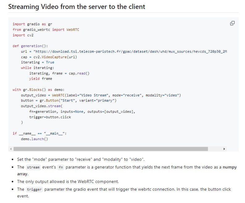 gradio-webrtc：基于WebRTC的Gradio流媒体组件，支持实时音视频传输