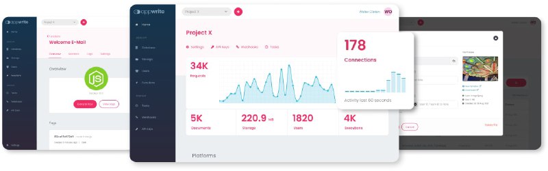 Appwrite是一个开源的端到端的后端服务，可以打包为一组 Docker 微服务，以支持 Web、移动、本机或后端应用程序