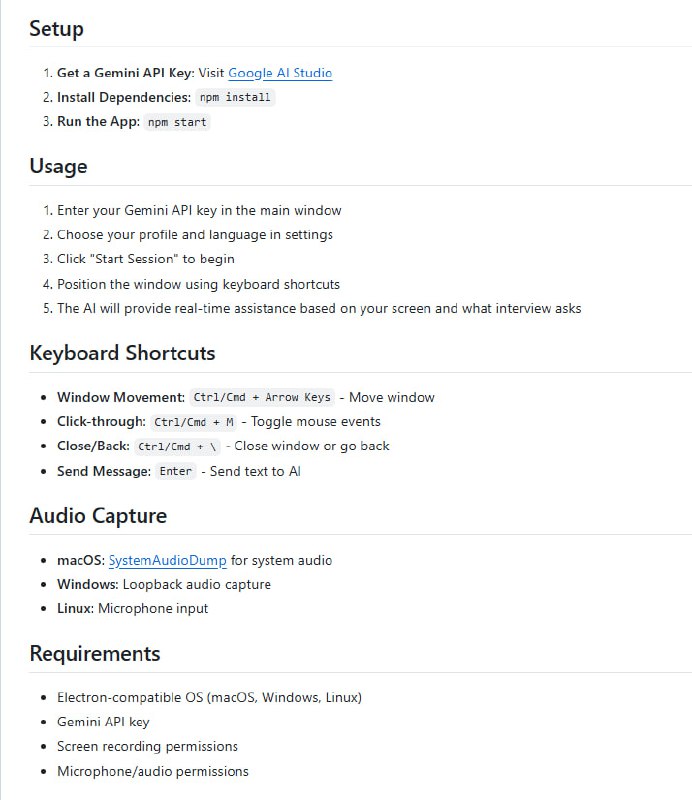 Cheating Daddy：在视频通话、面试、会议中提供实时AI辅助实时分析屏幕和音频，给出精准回答；多种场景模式（面试、销售、谈判等）；透明悬浮窗，可自由定位，不干扰视线Cheating Daddy：在视频通话、面试、会议中提供实时AI辅助实时分析屏幕和音频，给出精准回答；多种场景模式（面试、销售、谈判等）；透明悬浮窗，可自由定位，不干扰视线