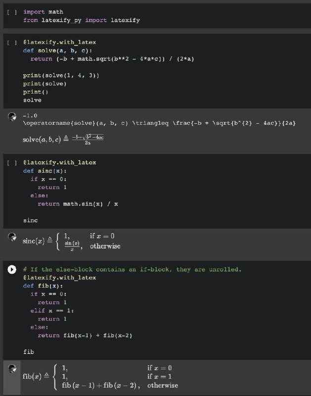 latexify_py：用Python生成LaTeX数学公式(基于规则)GitHub | #LaTeX
