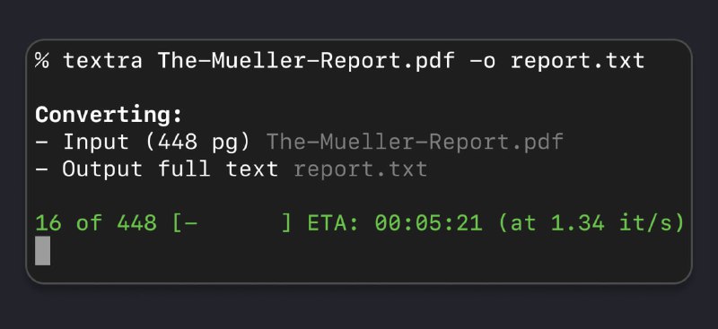 助Apple的API将图像、 PDF 和音频文件转换为文本的命令行工具 textra | #工具 #命令行