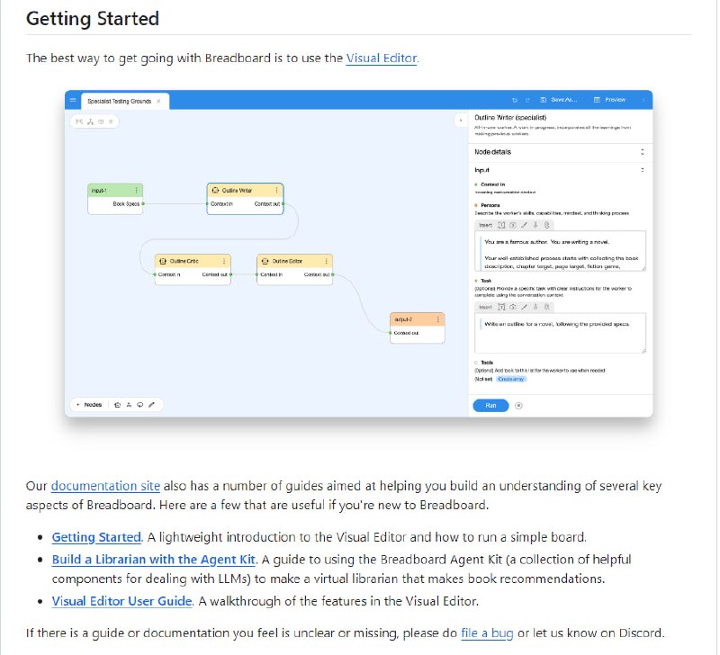 Breadboard AI：用于原型设计生成式人工智能应用的库，简化了模块组件的连接、实验和共享过程，促进创造力和协作