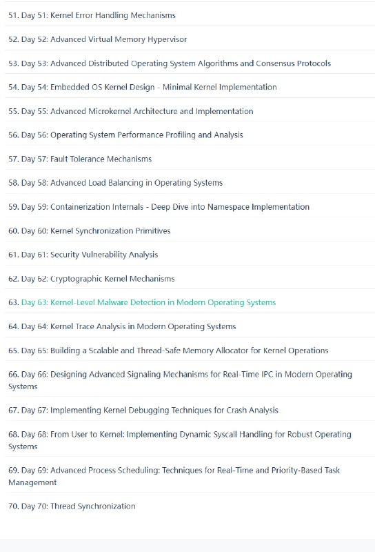 探索操作系统：69天C语言深度实现 |代码库 | #c语言本仓库是一次操作系统概念的探索之旅，通过C语言进行实践性实现