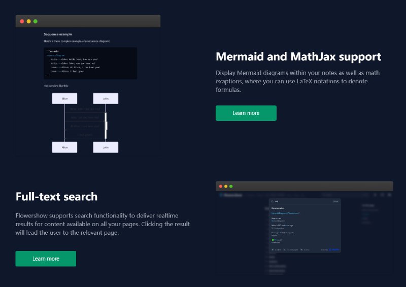 Flowershow template：Obsidian笔记发布模板，轻松将Markdown文件转换为优雅的网站，基于React、Next.js和Tailwind构建Flowershow template：Obsidian笔记发布模板，轻松将Markdown文件转换为优雅的网站，基于React、Next.js和Tailwind构建