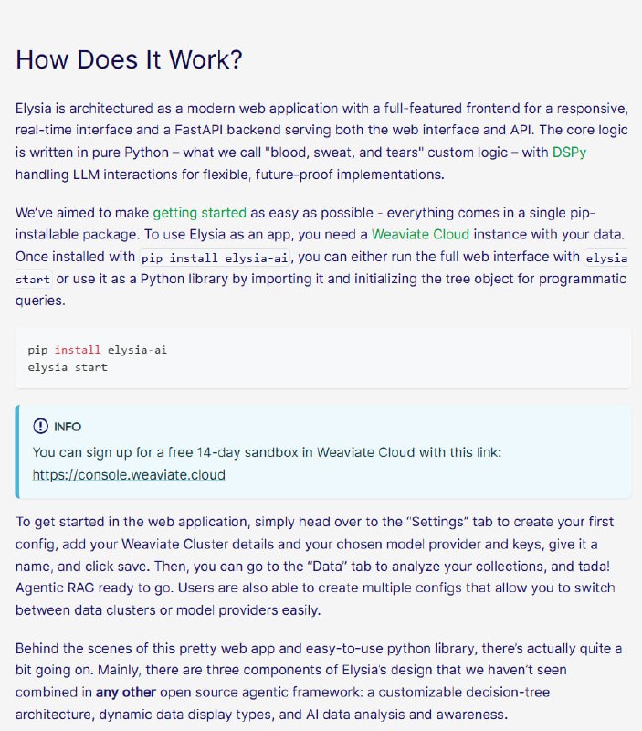 Elysia 是由 Weaviate 团队打造的开源 agentic RAG 框架，彻底重塑了 AI 与数据交互的方式
