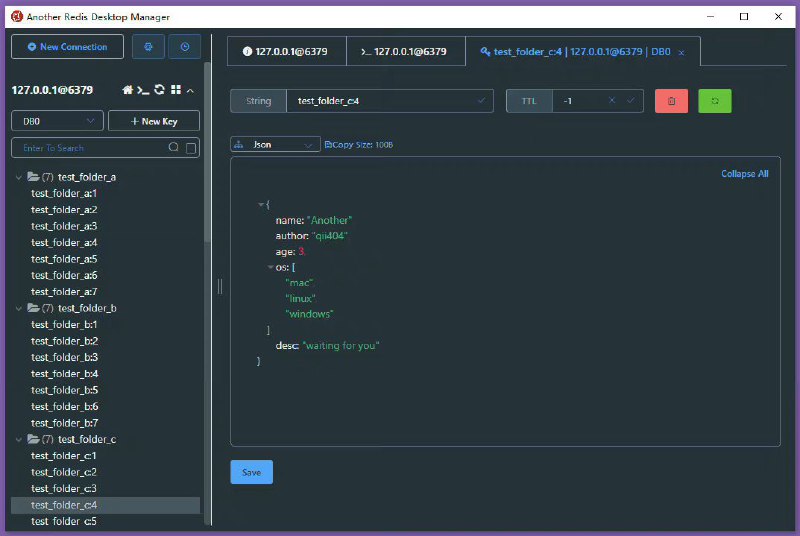 一款更快、更好、更稳定的 Redis 桌面（GUI）管理客户端：Another Redis Desktop Manager兼容 Windows、Mac、Linux 等主流系统