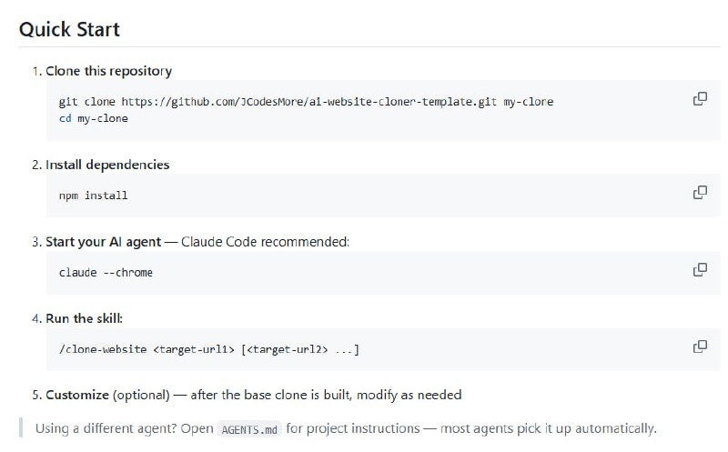 想要复刻一个网站的界面，通常需要手动分析 HTML 结构、抠 CSS 样式、下载素材，然后再用代码一个一个组件地还原，过程极其耗时且繁琐