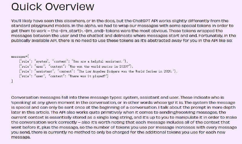 推主@AlistairPullen 在半年前就获得了ChatGPT API的内测资格，写了一篇博文分享了他的使用经验，尤其是4000 tokens的限制