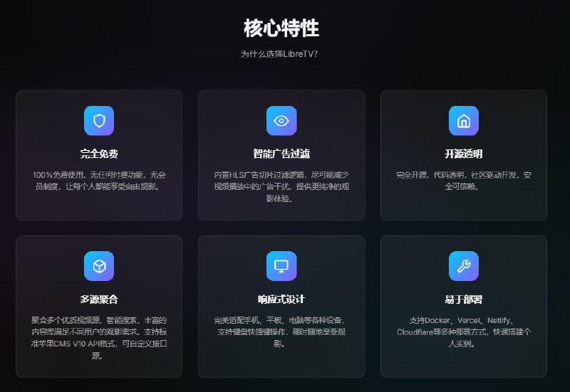 Libre TV ：本地一键部署的影视平台， 开源免费