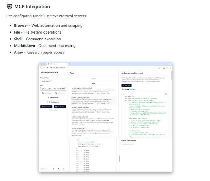 AIO Sandbox 是一个开源的全合一智能体沙箱环境，将浏览器、Shell、文件系统、VSCode 服务器及 MCP 服务整合到同一个 Docker 容器中，提供统一且安全的开发与执行环境