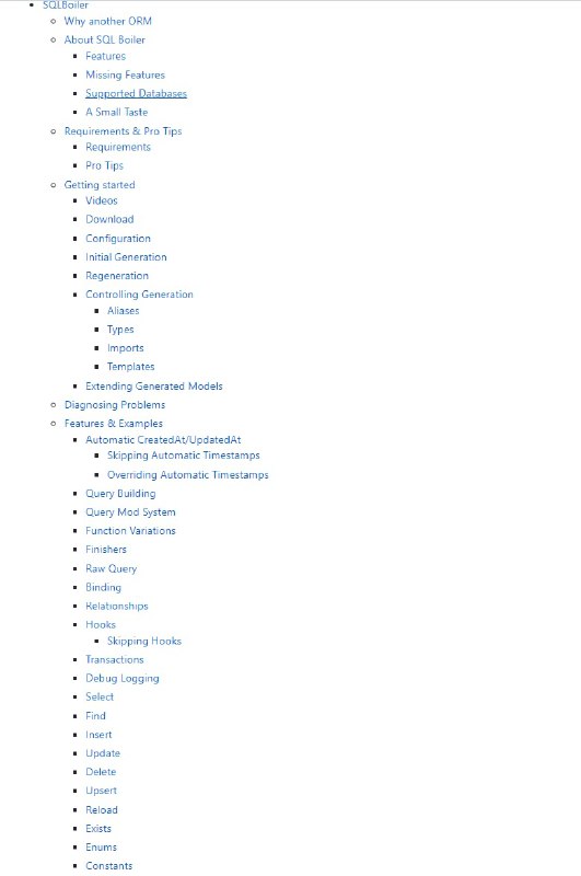 SQLBoiler 是一个按需生成数据库模式的 Go ORM 的工具