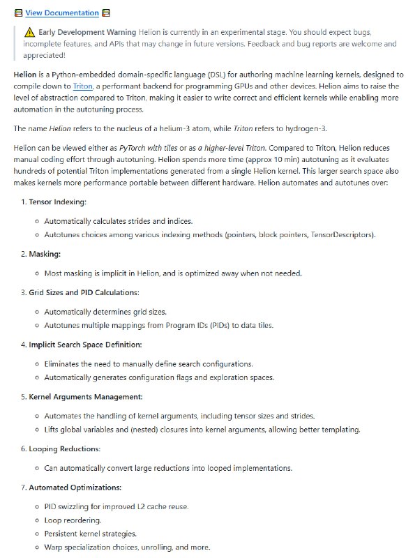 Helion：专为机器学习内核打造的 Python 嵌入式 DSL，极大简化高性能 GPU 编程，提升开发效率与代码可维护性