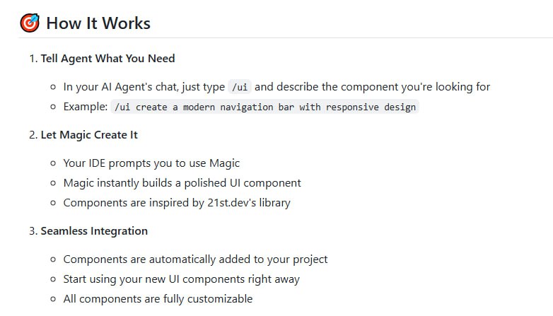 用自然语言描述生成UI组件，可通过AI快速生成高质量的UI组件，节省开发时间