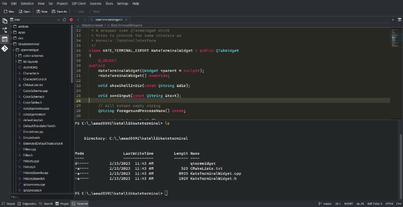 Kate文本编辑器：介绍 Windows 上的嵌入式终端 | 地址 | #编辑器
