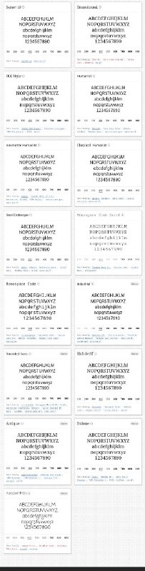 系统字体堆栈 CSS，按字体分类组织，适用于每个现代操作系统