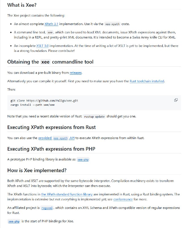 一个用Rust编写的XML执行引擎，为处理XML数据提供强大的工具