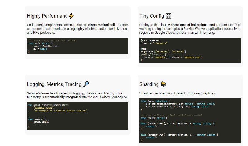 编写和部署云应用的编程框架Service Weaver 是一个用于编写、部署和管理分布式应用程序的编程框架