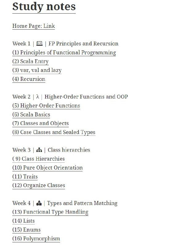 Coursera 在线课程Scala 中的函数式编程原理的学习笔记，作者是 Scala 的创建者 École Polytechnique Fédérale de Lausanne (EPFL) 的 Martin Odersky 教授讲座示例 | 课程 | Functional Programming in Scala | #笔记