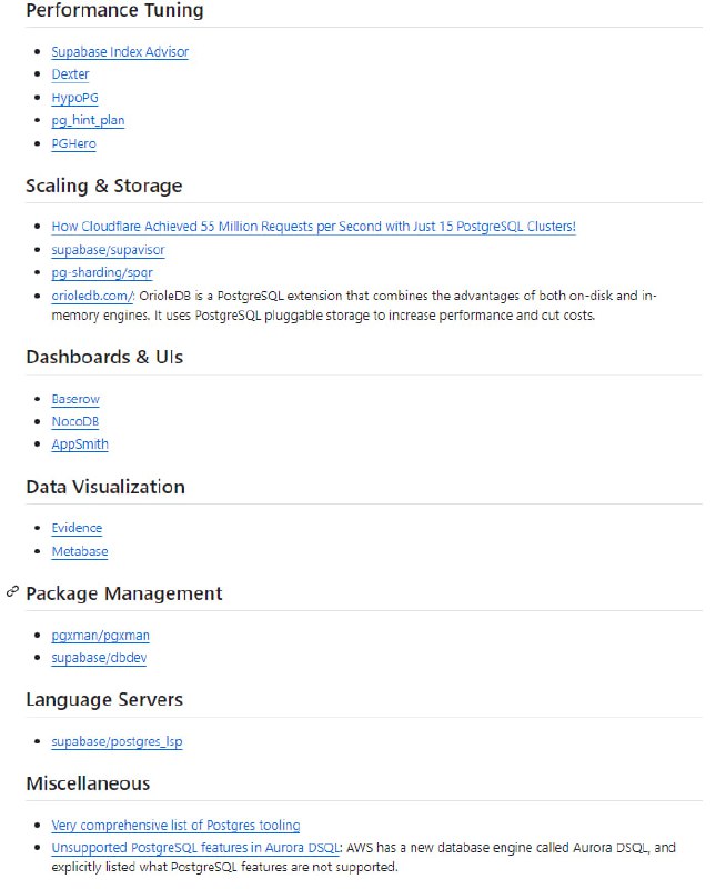 Postgres for Everything (e/postgres)：倡导使用PostgreSQL数据库解决各种问题的项目，旨在简化技术栈，提高开发效率Postgres for Everything (e/postgres)：倡导使用PostgreSQL数据库解决各种问题的项目，旨在简化技术栈，提高开发效率