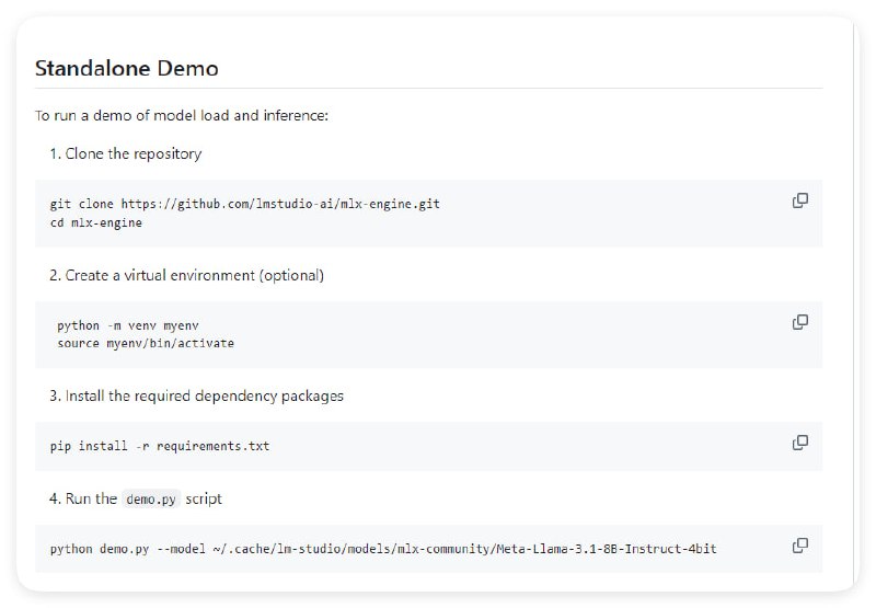 mlx-engine-苹果MLX引擎：为LM Studio设计的苹果机器学习扩展引擎，支持模型加载和推理，提供结构化输出和视觉模型推理功能，适用于Mac用户