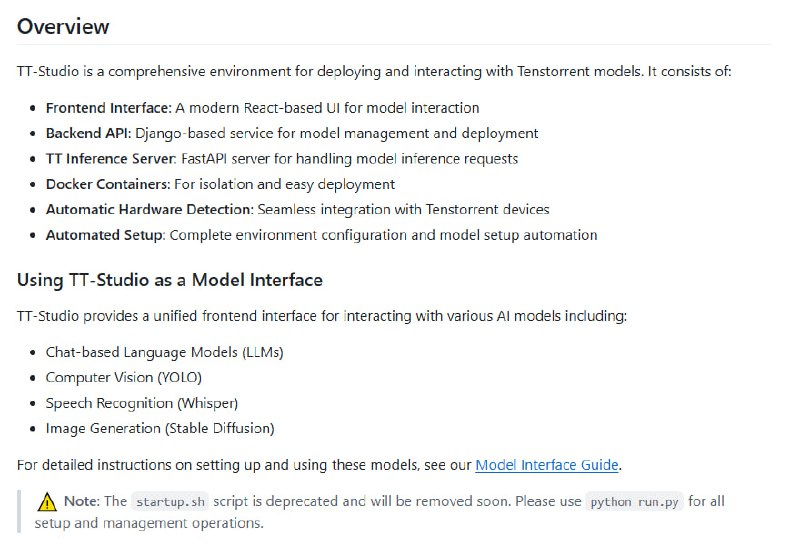 TT-Studio：专为Tenstorrent硬件打造的AI模型一站式部署与管理平台，简化复杂技术流程，提供直观前端演示界面