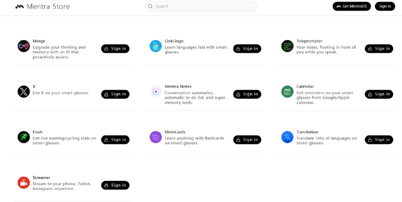 MentraOS 是一个开源项目，专为各种智能眼镜打造，集成了字幕显示、AI 助手、通知推送、实时翻译等实用功能