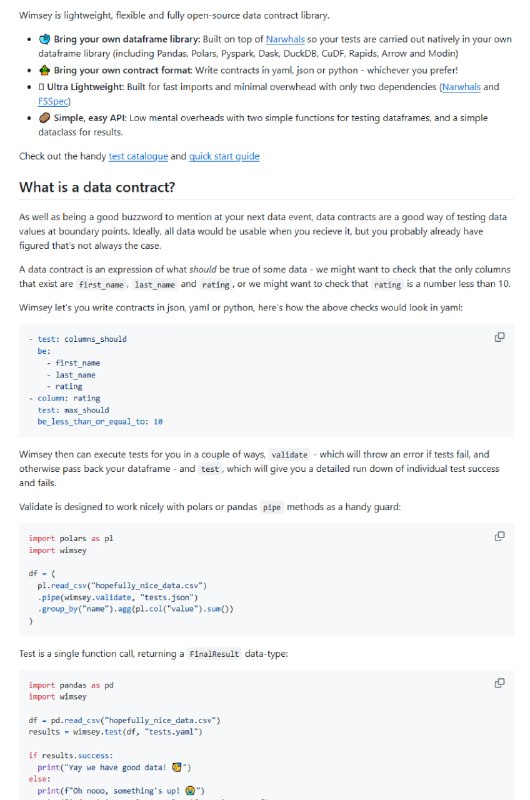 Wimsey：轻量级、灵活且开源的数据契约库，让数据测试变得简单高效