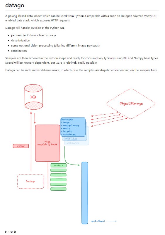 Datago：Python友好的高性能数据加载器，支持从对象存储中快速加载数据，适用于需要高速数据处理的机器学习应用
