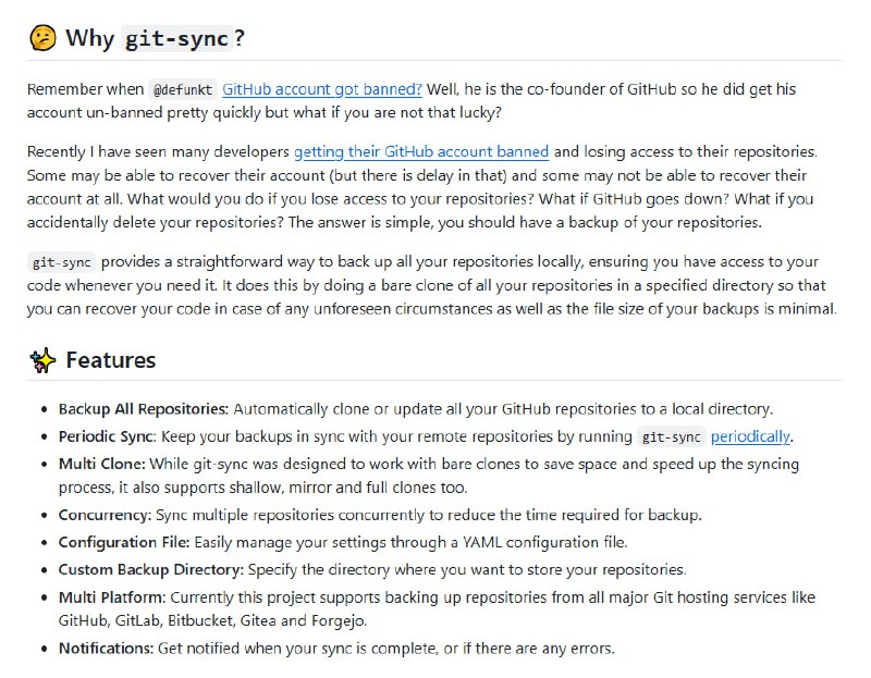 一个简单易用的Git仓库备份与同步工具