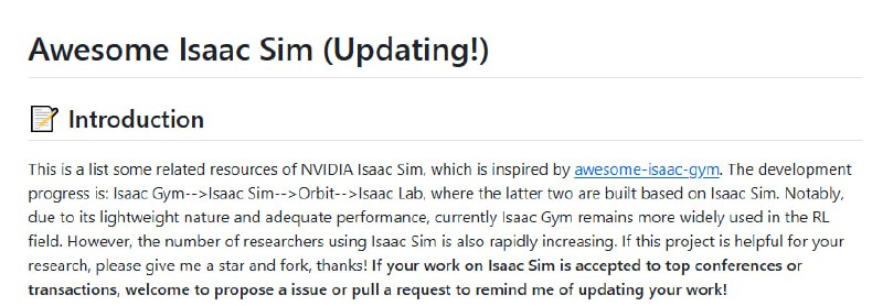 awesome-isaac-sim：NVIDIA Isaac Sim资源大集合，助力机器人仿真与AI研究