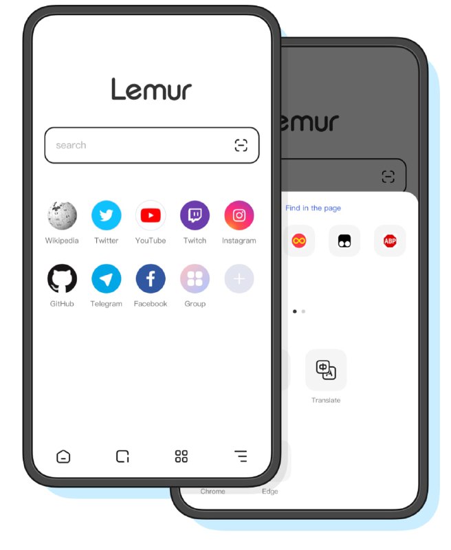 支持谷歌插件、微软插件的手机浏览器📌与桌面端插件一致的交互体验 首创移动设备popup页面最佳呈现方案 上拉下滑丝滑操作，尽享便捷插件交互📌独家同时支持Chrome和Edge商店20余万款扩展程序📌极简首页与实用美观首页📌竖版模式、横版模式、网格模式3种切换选择📌深浅色模式适应白天和夜晚环境📌普通模式、搜索模式、搜索主页模式随心切换📌基于Chromium内核，内置无痕模式，保护你的隐私与安全lemurbrowser | #浏览器支持谷歌插件、微软插件的手机浏览器📌与桌面端插件一致的交互体验 首创移动设备popup页面最佳呈现方案 上拉下滑丝滑操作，尽享便捷插件交互📌独家同时支持Chrome和Edge商店20余万款扩展程序📌极简首页与实用美观首页📌竖版模式、横版模式、网格模式3种切换选择📌深浅色模式适应白天和夜晚环境📌普通模式、搜索模式、搜索主页模式随心切换📌基于Chromium内核，内置无痕模式，保护你的隐私与安全lemurbrowser | #浏览器