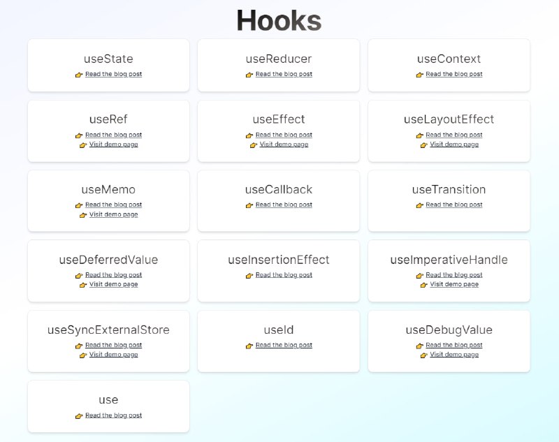 一个解读React Hooks的博客专栏，专栏对React官方Hooks进行了详细的用法和使用场景解读，并提供了开源在线demo作为演示