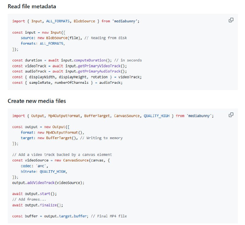 Mediabunny：纯 TypeScript 实现的高性能浏览器端音视频处理工具，零依赖、极致轻量，专为现代 Web 应用设计