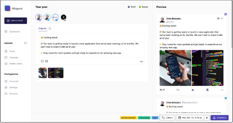 Mixpost：一站式社交媒体管理平台，助力品牌与企业高效运营社交媒体