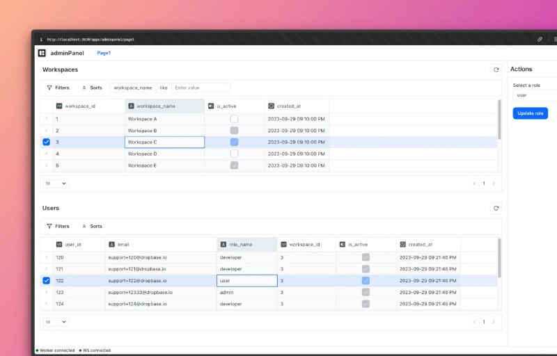 基于AI的快速原型和Web应用开发工具，支持本地优先和自托管，为开发者提供灵活的代码生成和编辑能力Dropbase | #工具