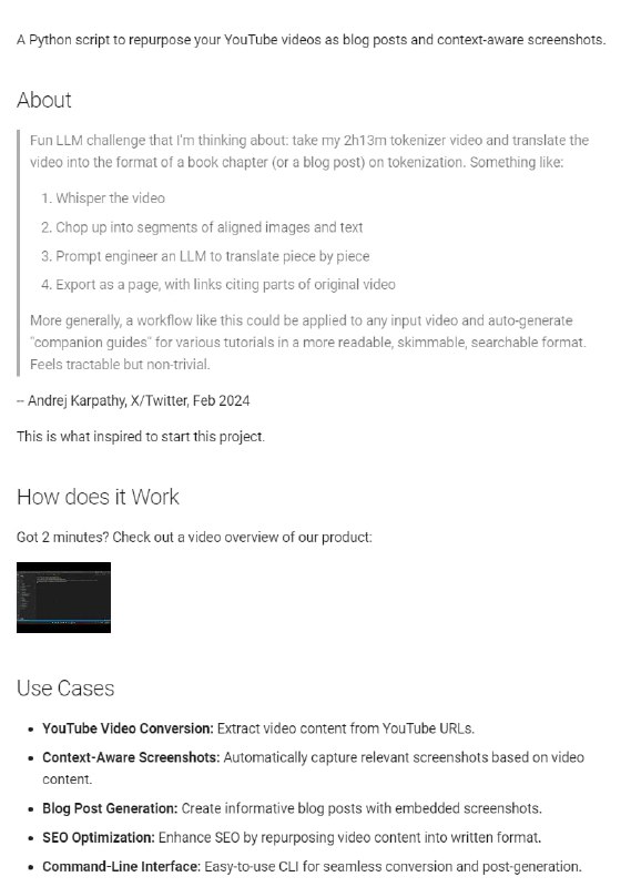 Simone：将 YouTube 视频转换成博客文章，并自动生成相关的上下文截图