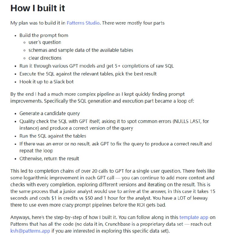 用26个递归GPT提示替换SQL分析师