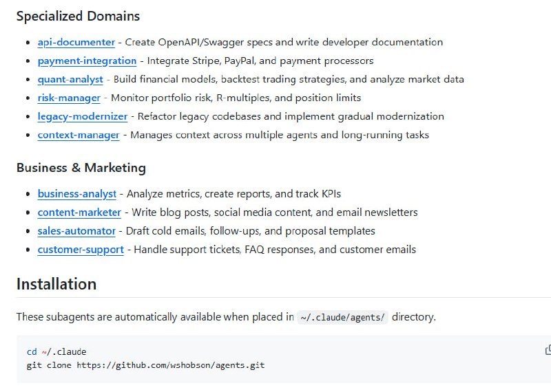 Claude Code Subagents Collection：专为开发者打造的 44 个生产级 AI 子代理，覆盖从架构设计到运维优化、语言专家、数据分析及业务营销的全链路支持