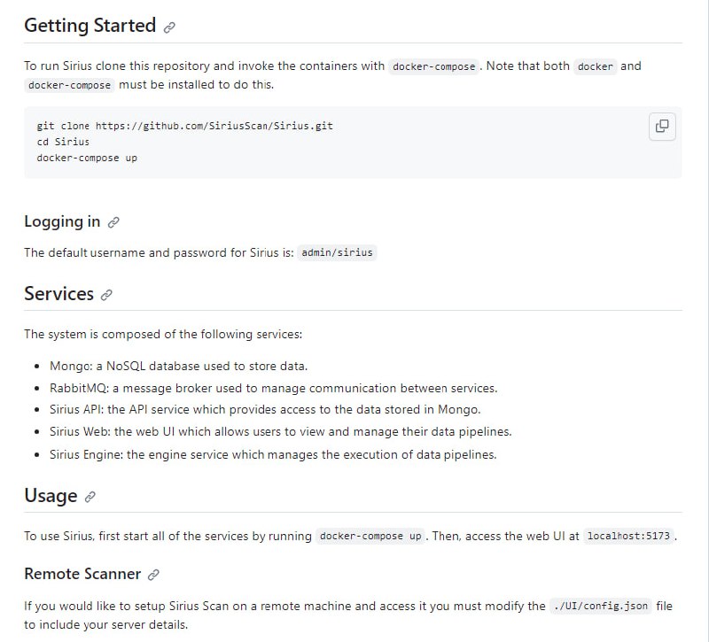 Sirius Scan | #工具该框架围绕四个通用漏洞识别概念构建：漏洞数据库、网络漏洞扫描、基于代理的发现和自定义评估器分析