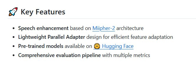 Miipher-2：基于HuBERT与Parallel Adapter的高质量语音增强开源实现，兼具轻量与高效，适用于多语言场景